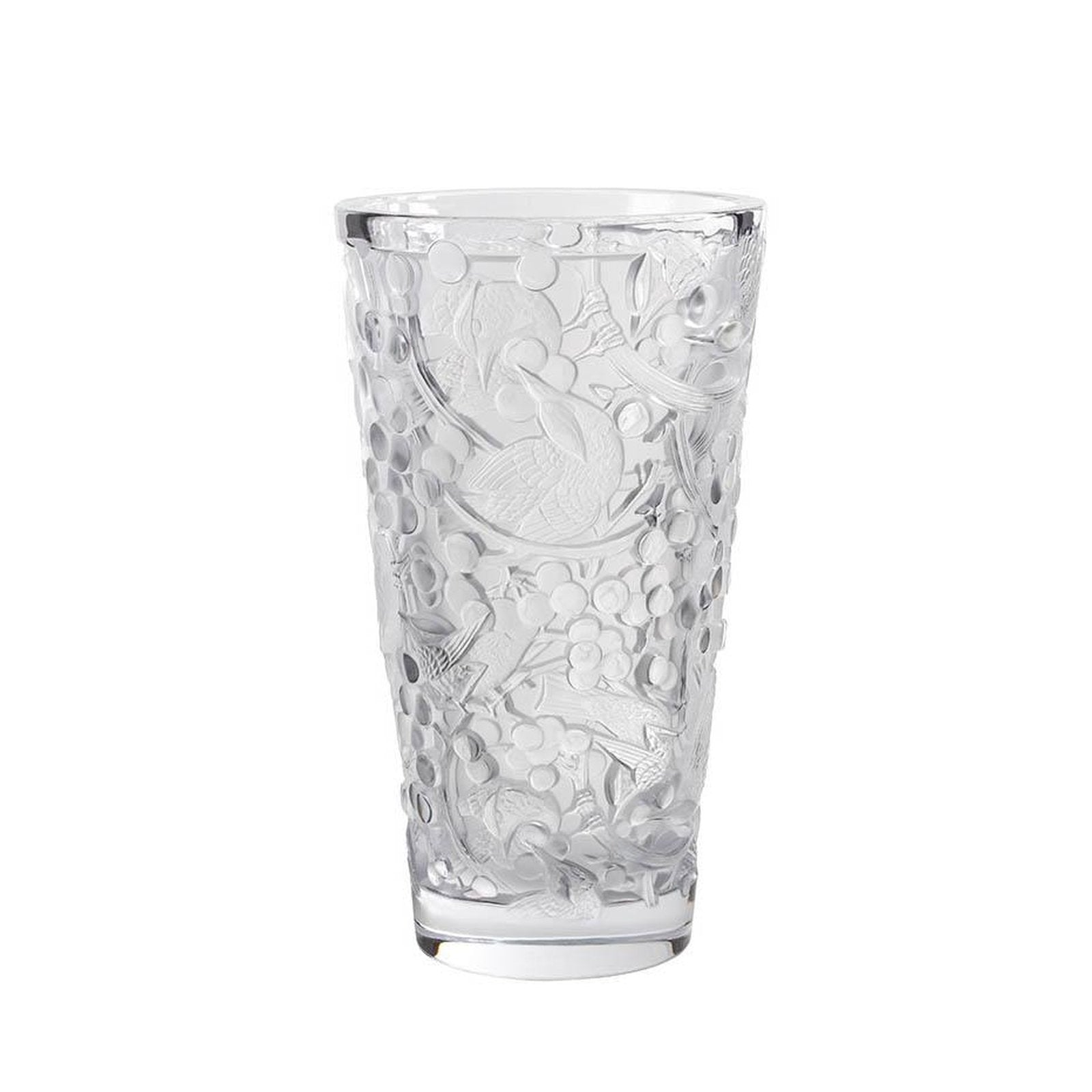 Lalique Merles Et Raisins Large Vase