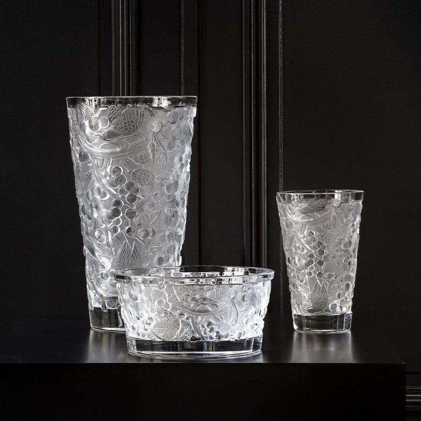 Lalique Merles Et Raisins Medium Vase