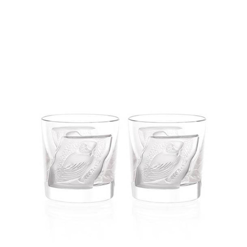 Lalique Owl Cordial Tumblers - Set of 2