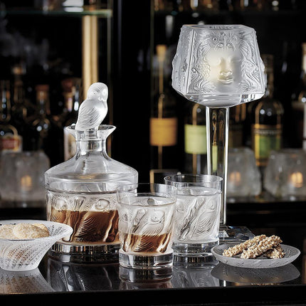 Lalique Owl Old Fashion Tumblers - Set of 2