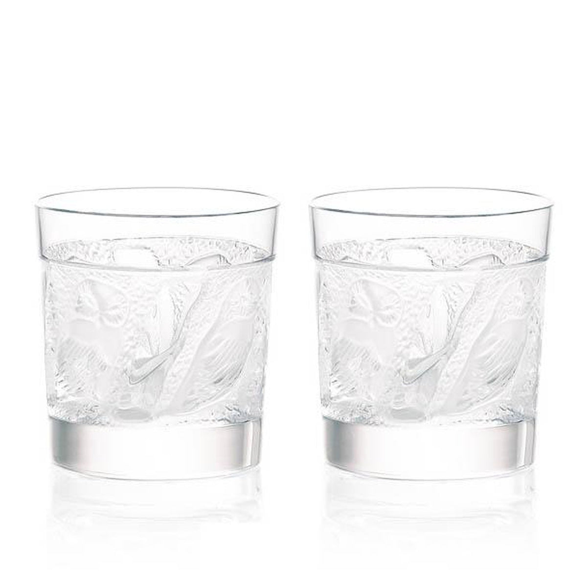 Lalique Owl Old Fashion Tumblers - Set of 2