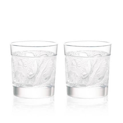 Lalique Owl Whisky Tumblers - Set of 2
