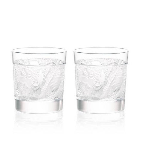 Lalique Owl Whisky Tumblers - Set of 2