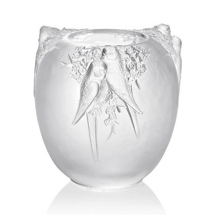 Lalique Perruches Vase