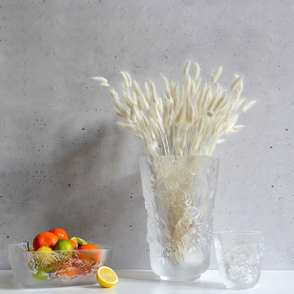 Lalique Pivoines Vase Large Size