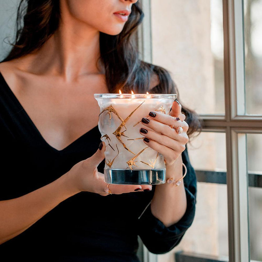 Lalique Swallow Candle Vase