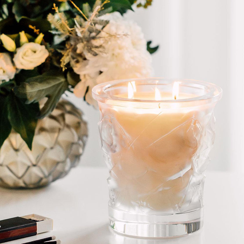 Lalique Swallow Candle Vase