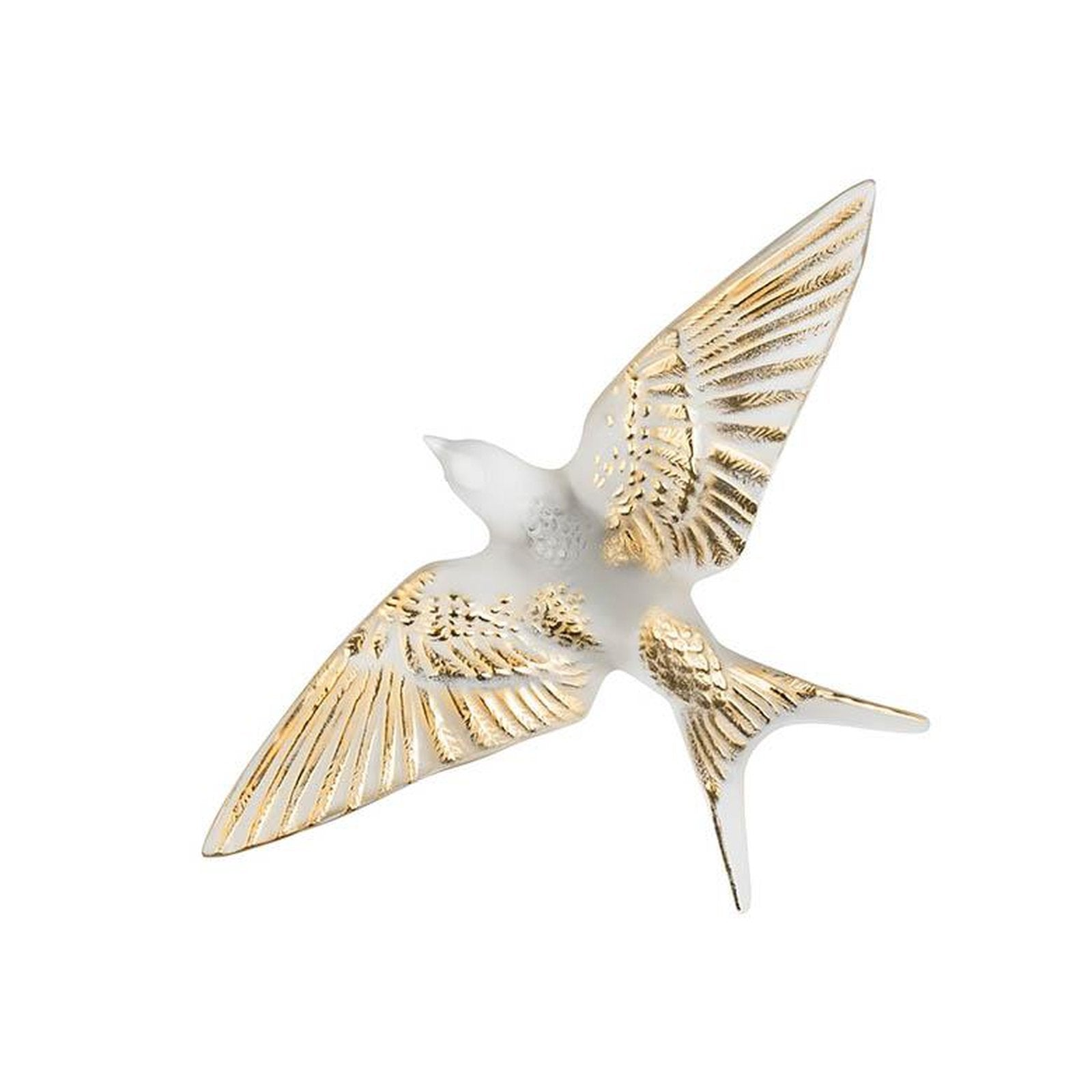 Lalique Swallow Wings Down Wall Sculpture