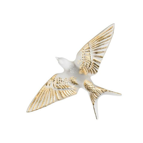 Lalique Swallow Wings Down Wall Sculpture