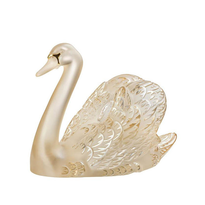 Lalique Swan Head Up Sculpture