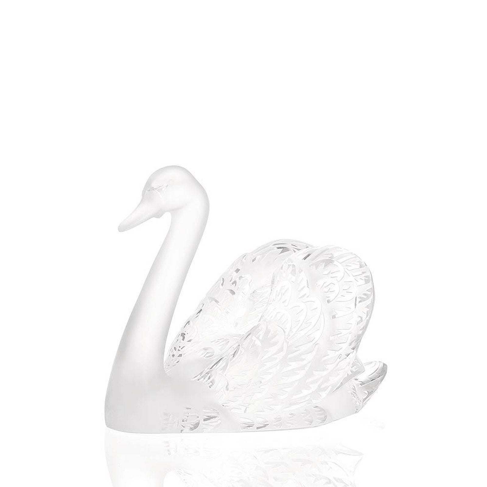 Lalique Swan Head Up Sculpture