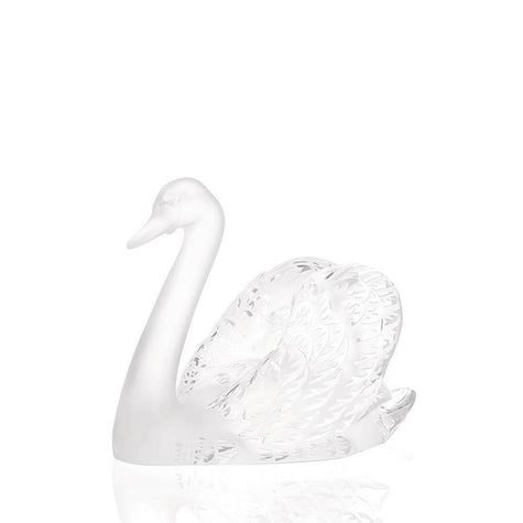 Lalique Swan Head Up Sculpture
