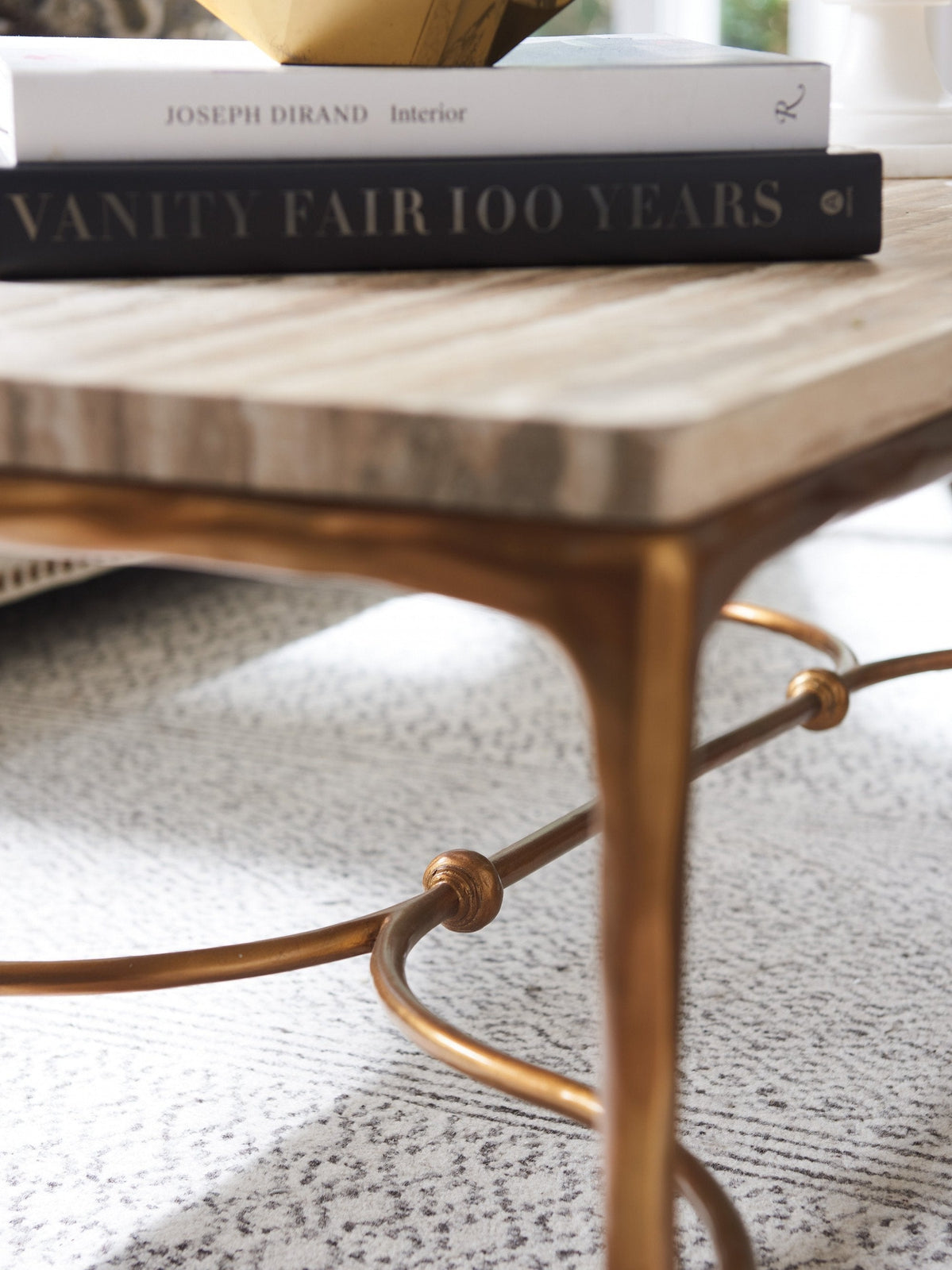 Lexington Silverado Menlo Park Rectangular Cocktail Table with Stone Top