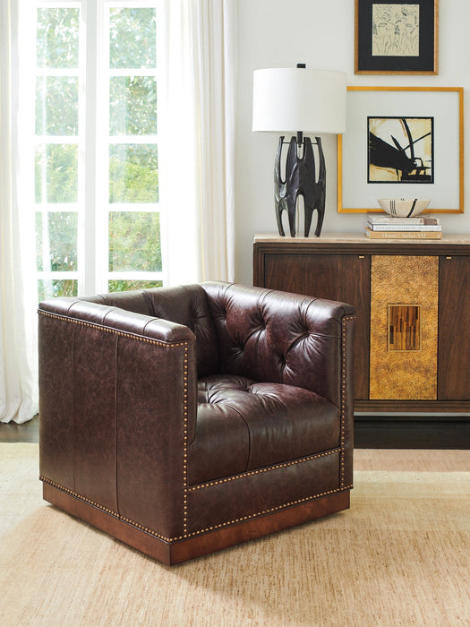 Lexington Upholstery Silverado Fremont Leather Swivel Chair