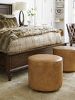 Lexington Upholstery Silverado Waverly Swivel Leather Ottoman