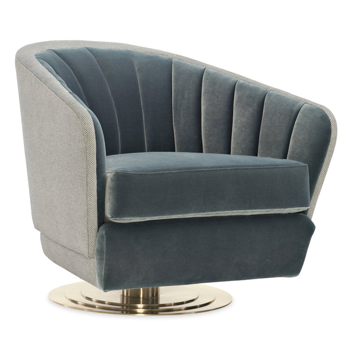 Caracole Edge Upholstery Concentric Swivel Chair