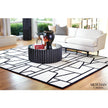 Global Views Zig Zag Rug-Ivory/Black