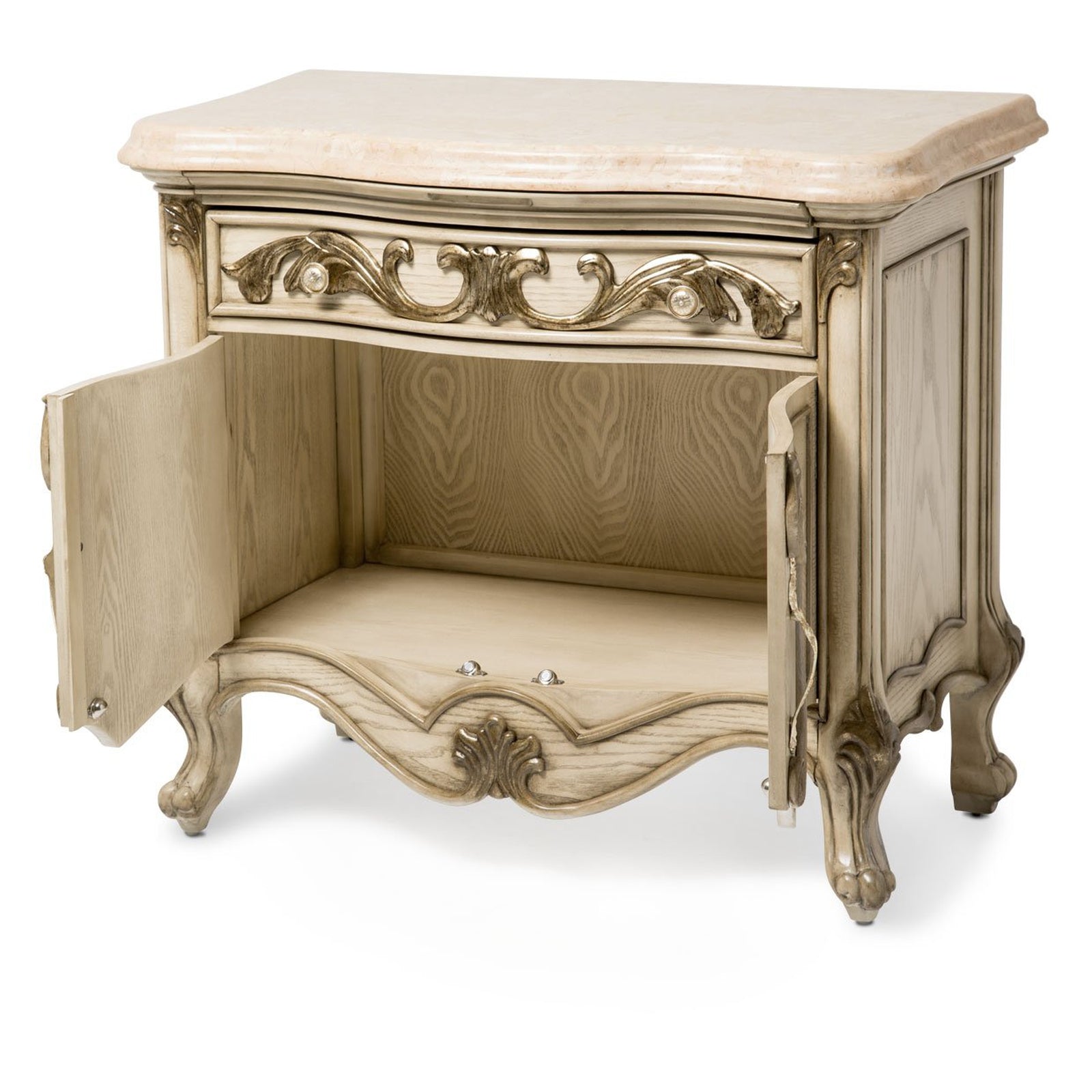 Michael Amini Platine De Royale Nightstand