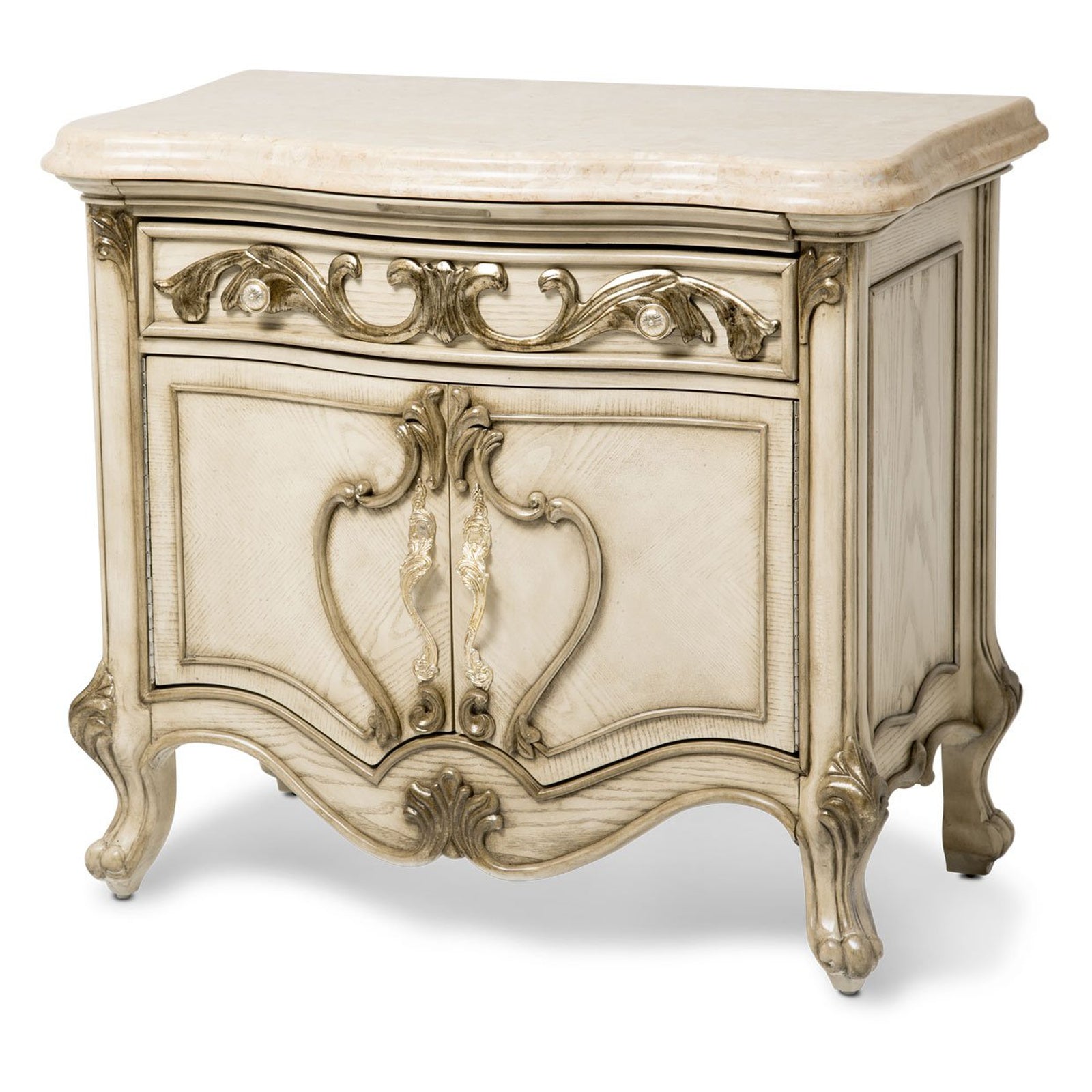 Michael Amini Platine De Royale Nightstand