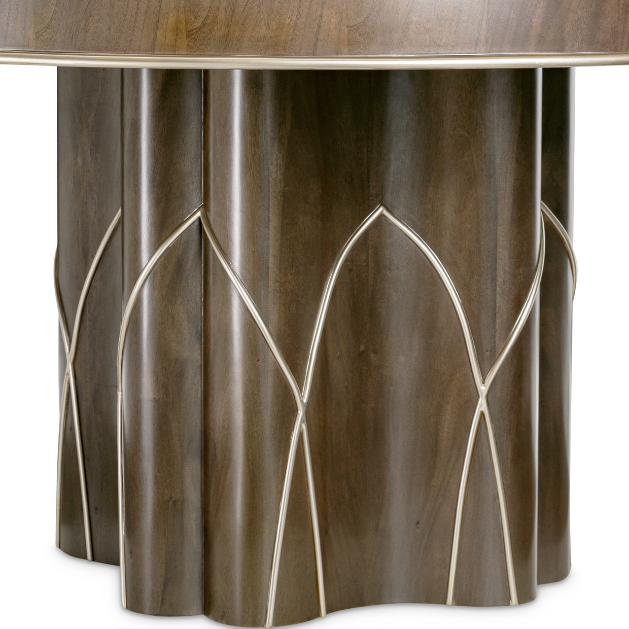 Michael Amini Villa Cherie Hazelnut Round Dining Table