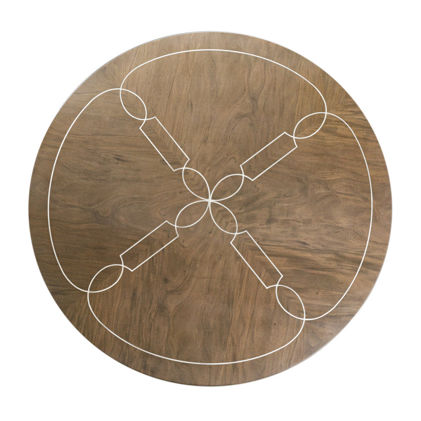 Michael Amini Villa Cherie Hazelnut Round Dining Table