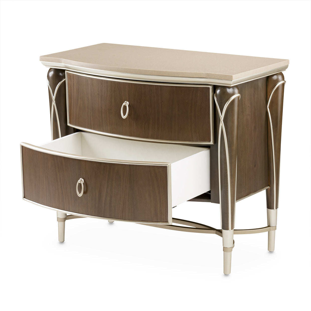 Michael Amini Villa Cherie Hazelnut Nightstand