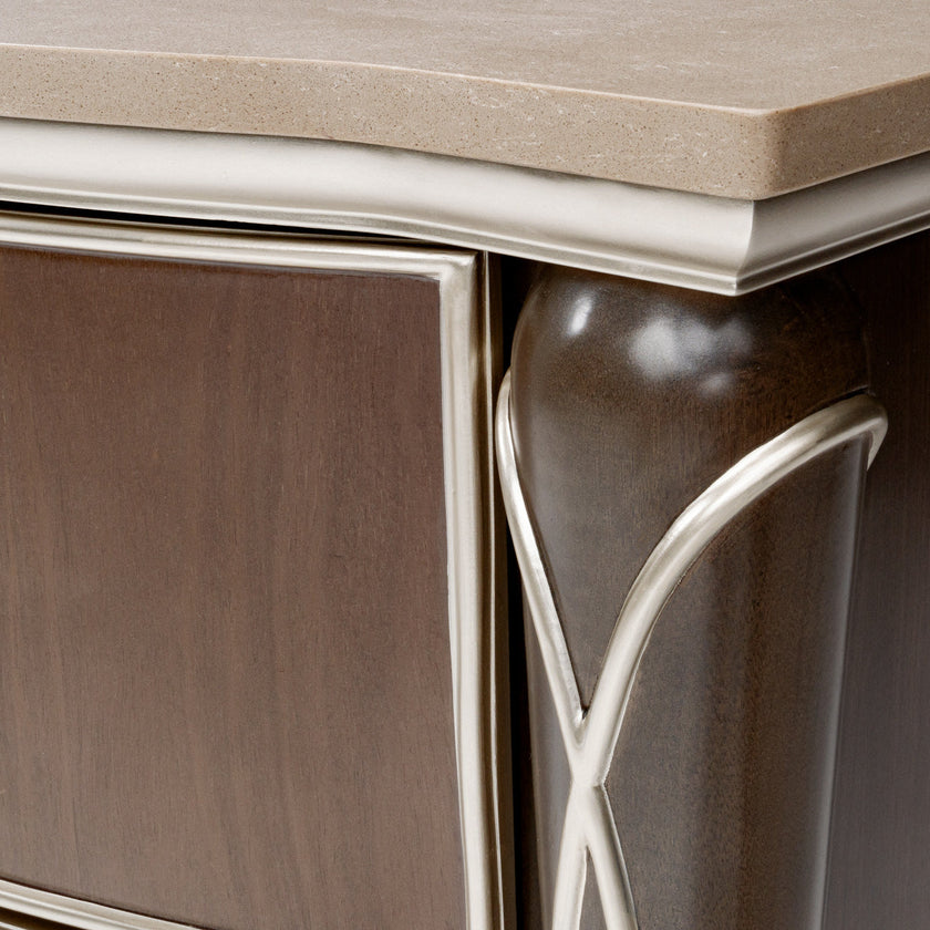 Michael Amini Villa Cherie Hazelnut Nightstand