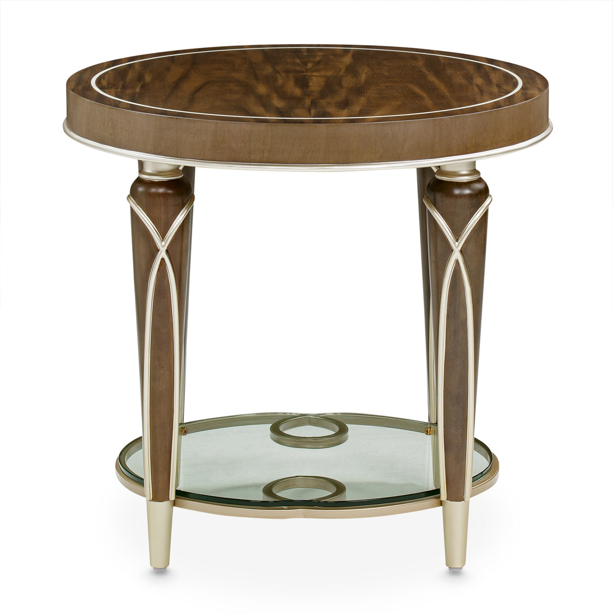 Michael Amini Villa Cherie Hazelnut End Table