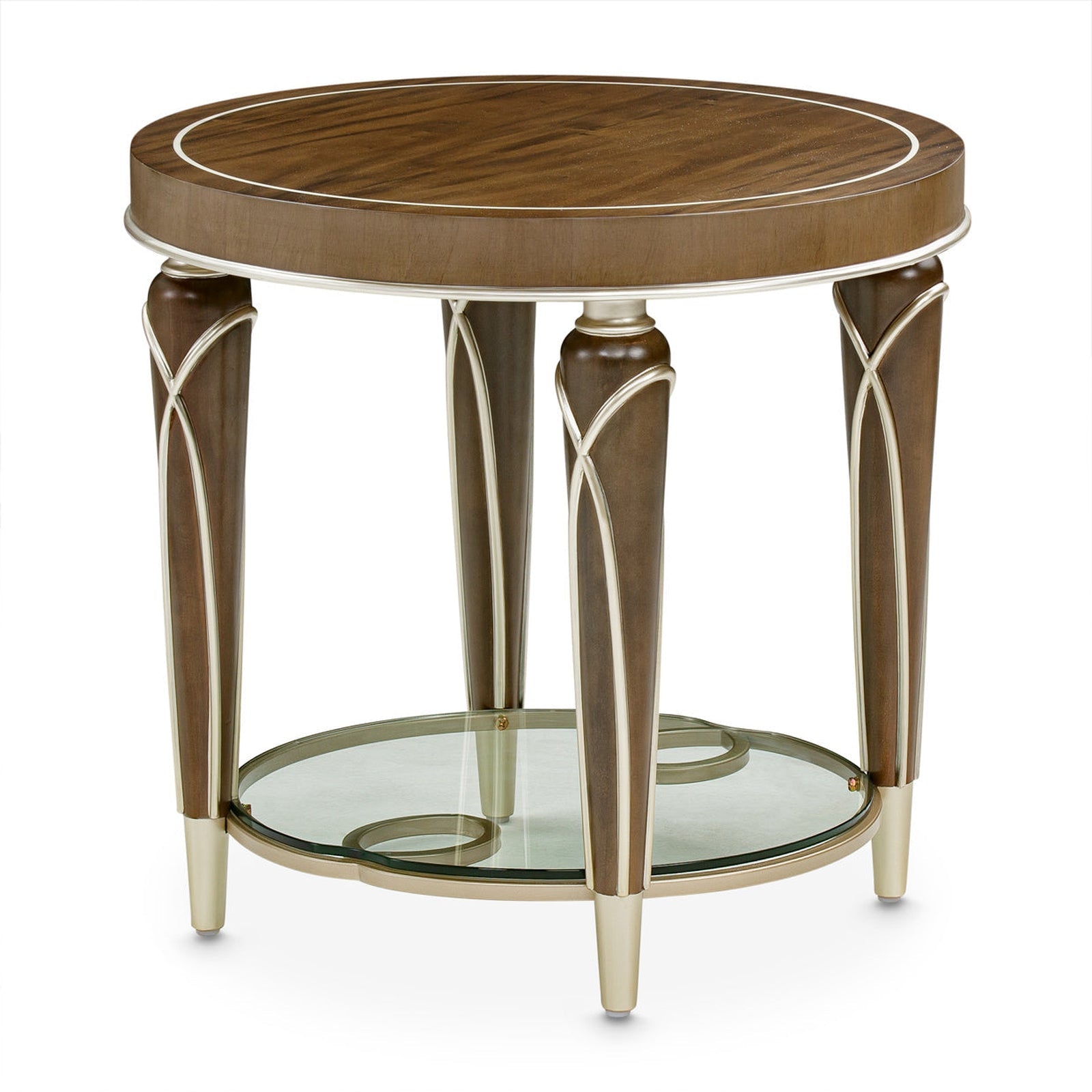 Michael Amini Villa Cherie Hazelnut End Table