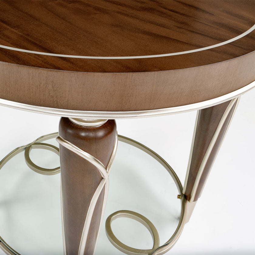 Michael Amini Villa Cherie Hazelnut End Table