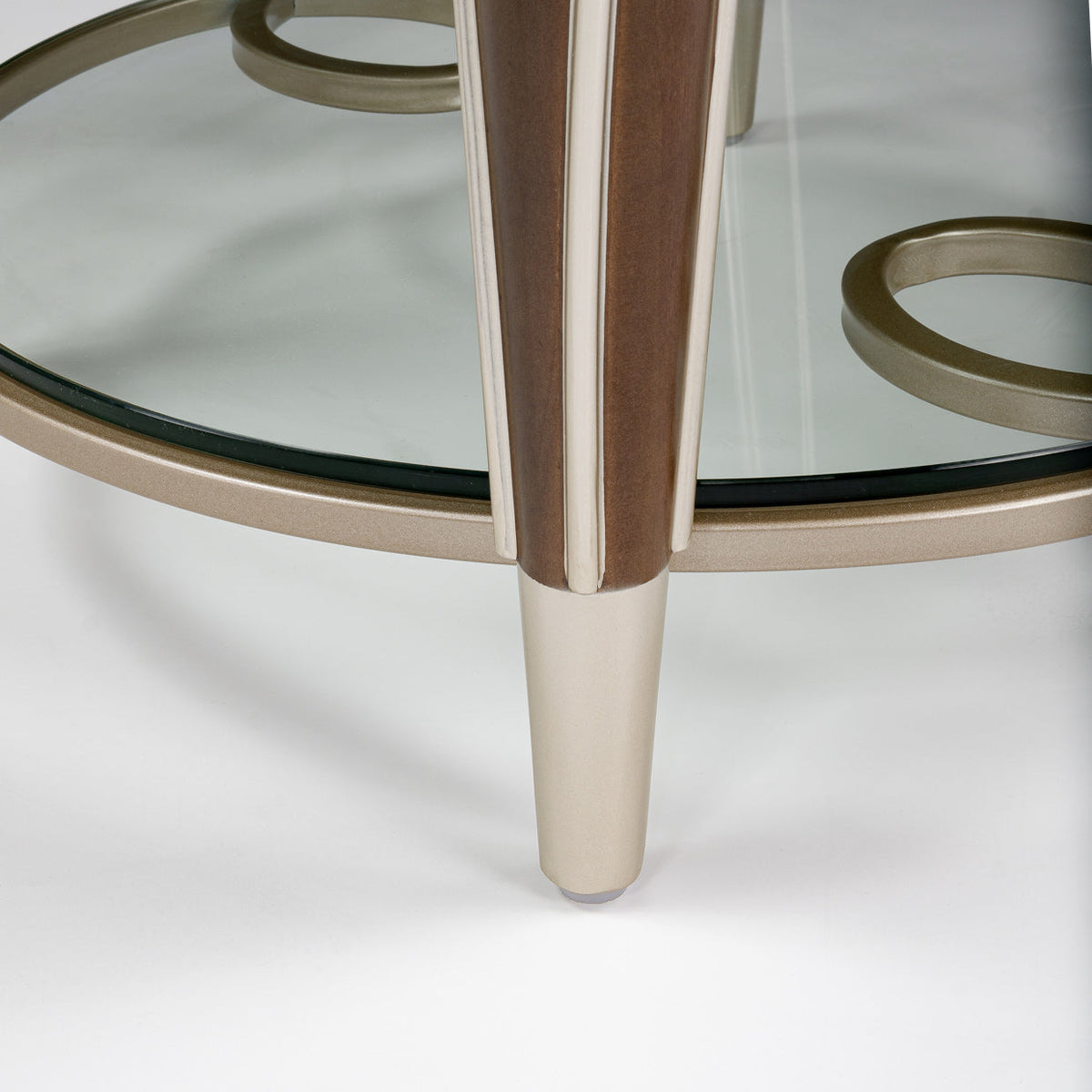 Michael Amini Villa Cherie Hazelnut End Table
