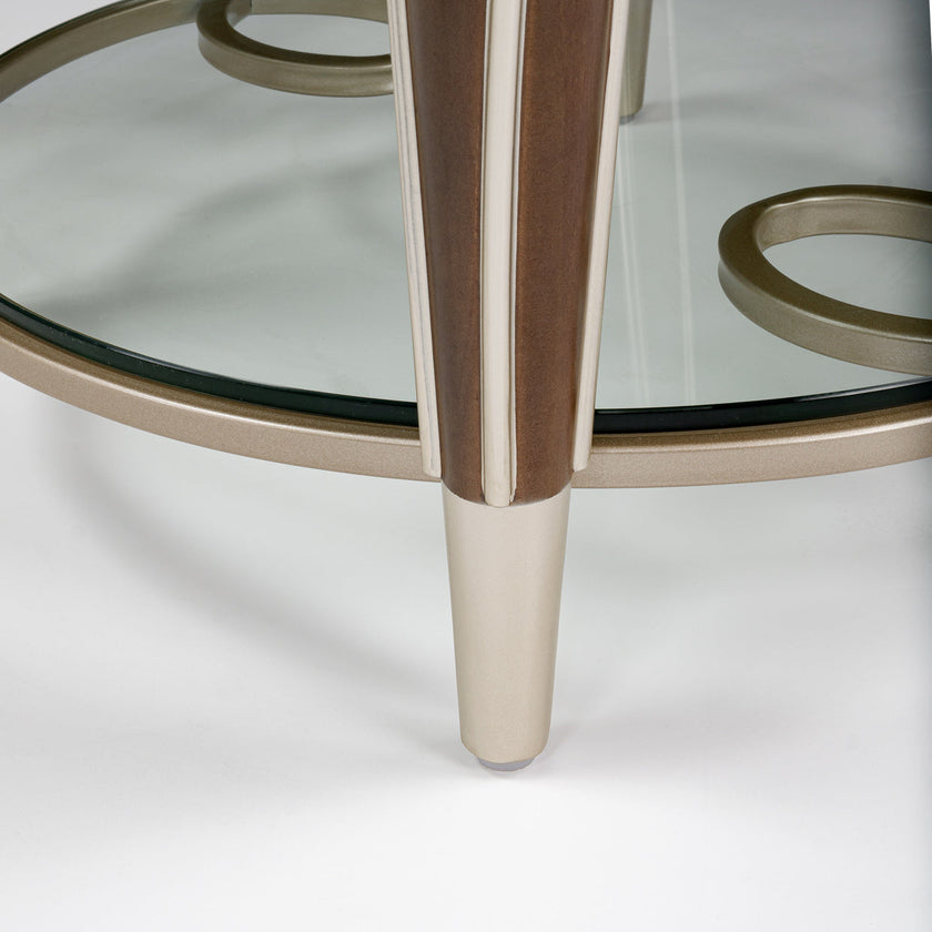 Michael Amini Villa Cherie Hazelnut End Table