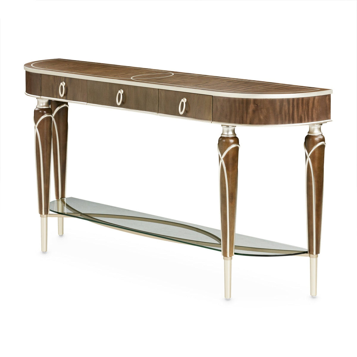 Michael Amini Villa Cherie Hazelnut Console Table