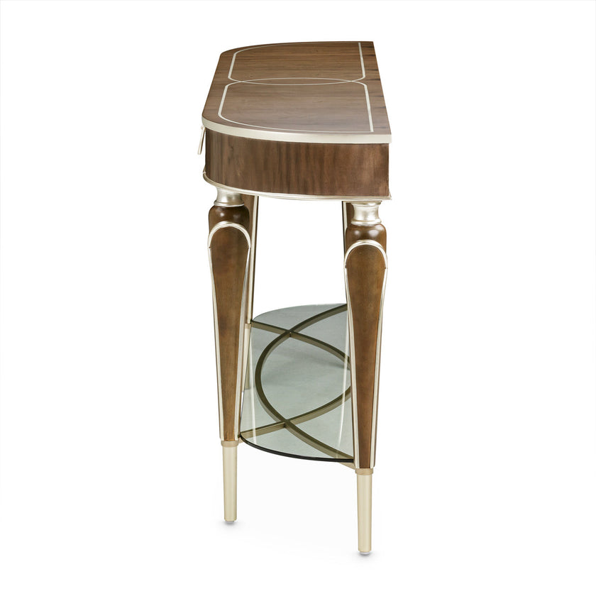Michael Amini Villa Cherie Hazelnut Console Table