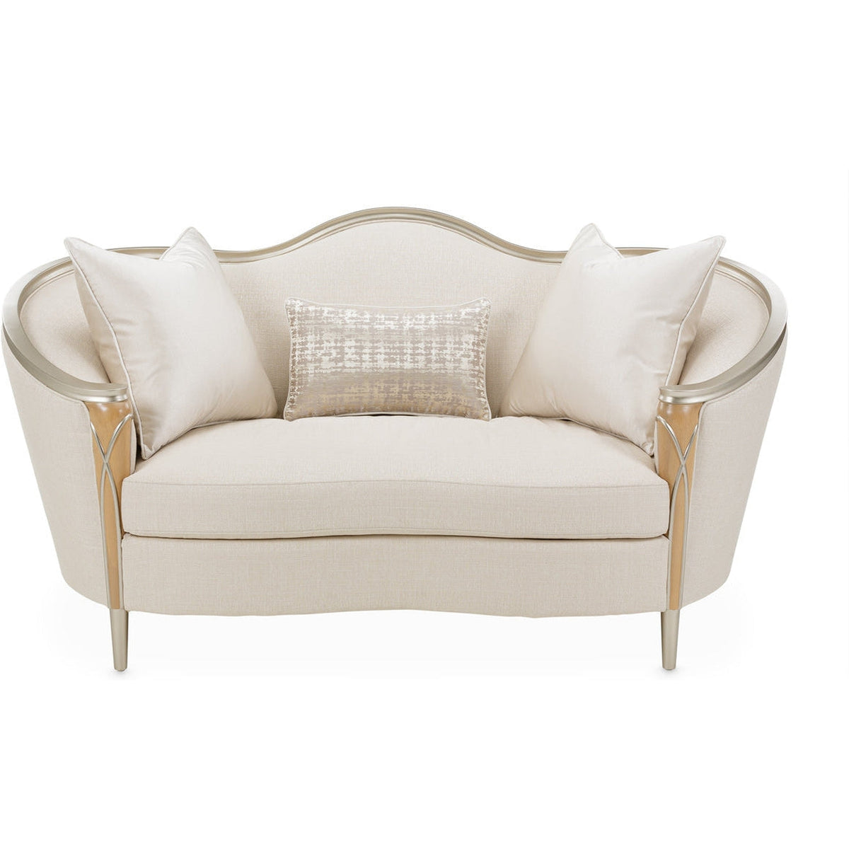 Michael Amini Villa Cherie Caramel Loveseat