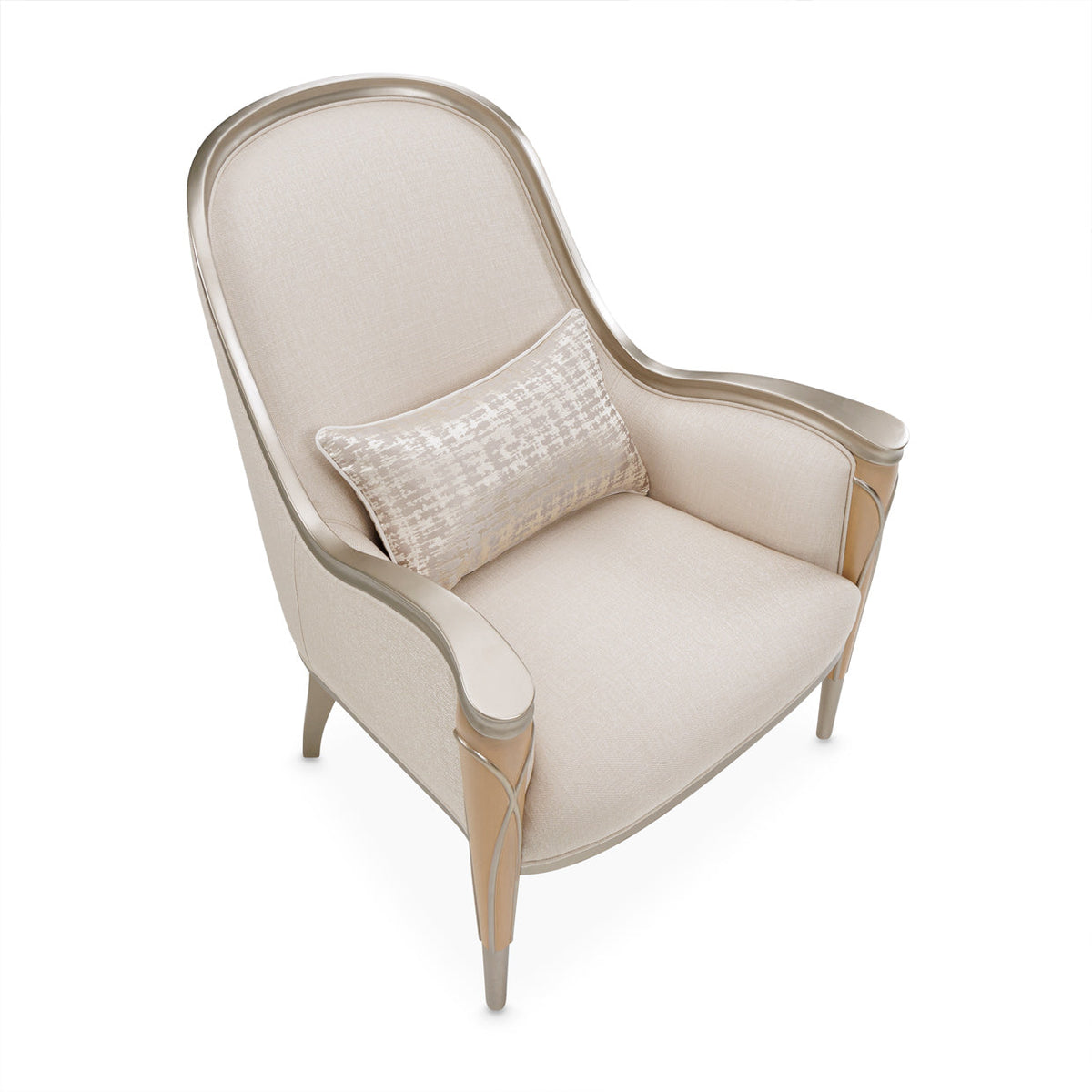 Michael Amini Villa Cherie Caramel Accent Chair