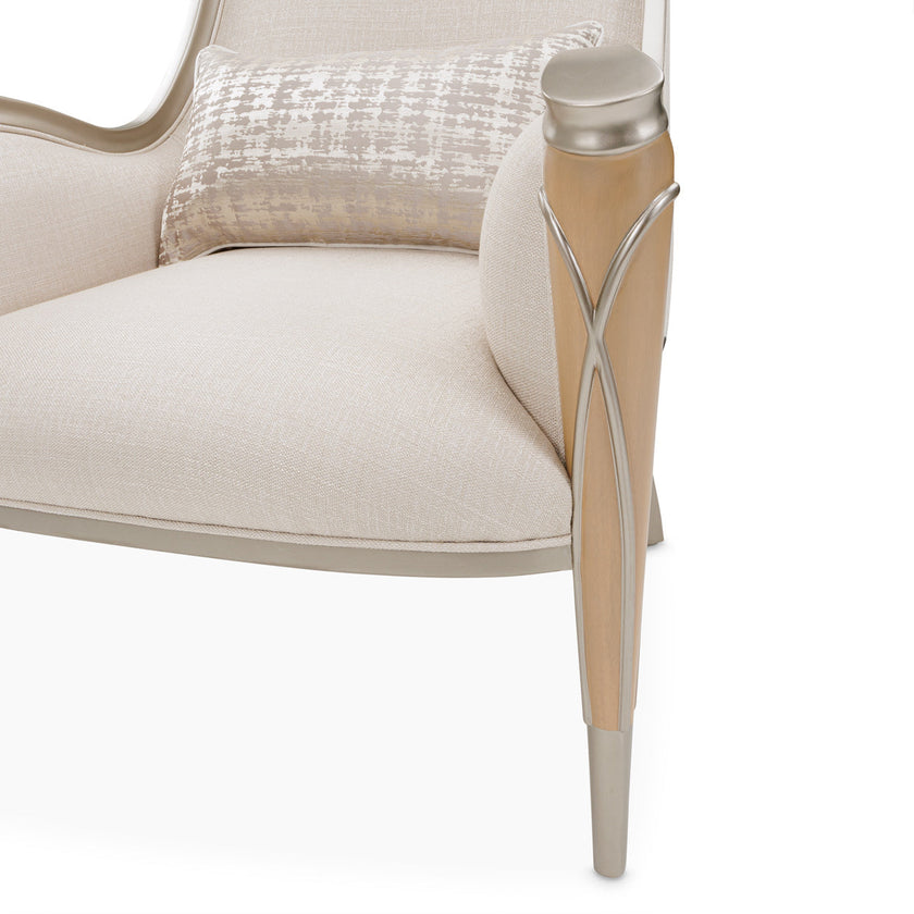 Michael Amini Villa Cherie Caramel Accent Chair