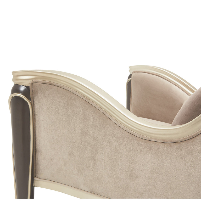 Michael Amini Villa Cherie Hazelnut Accent Chair