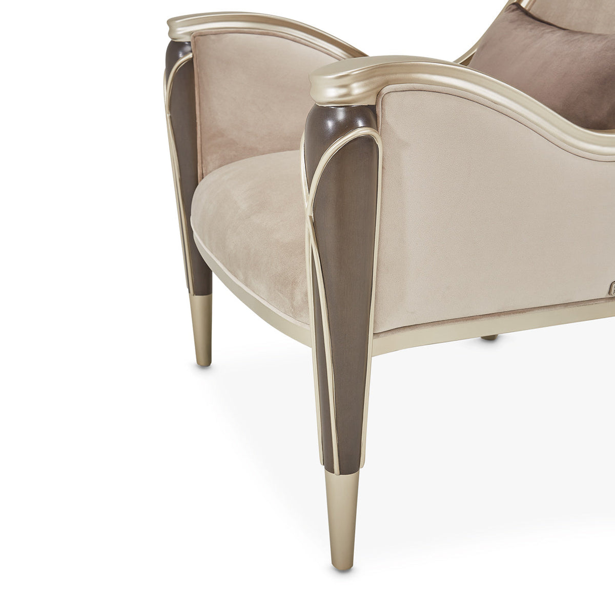 Michael Amini Villa Cherie Hazelnut Accent Chair