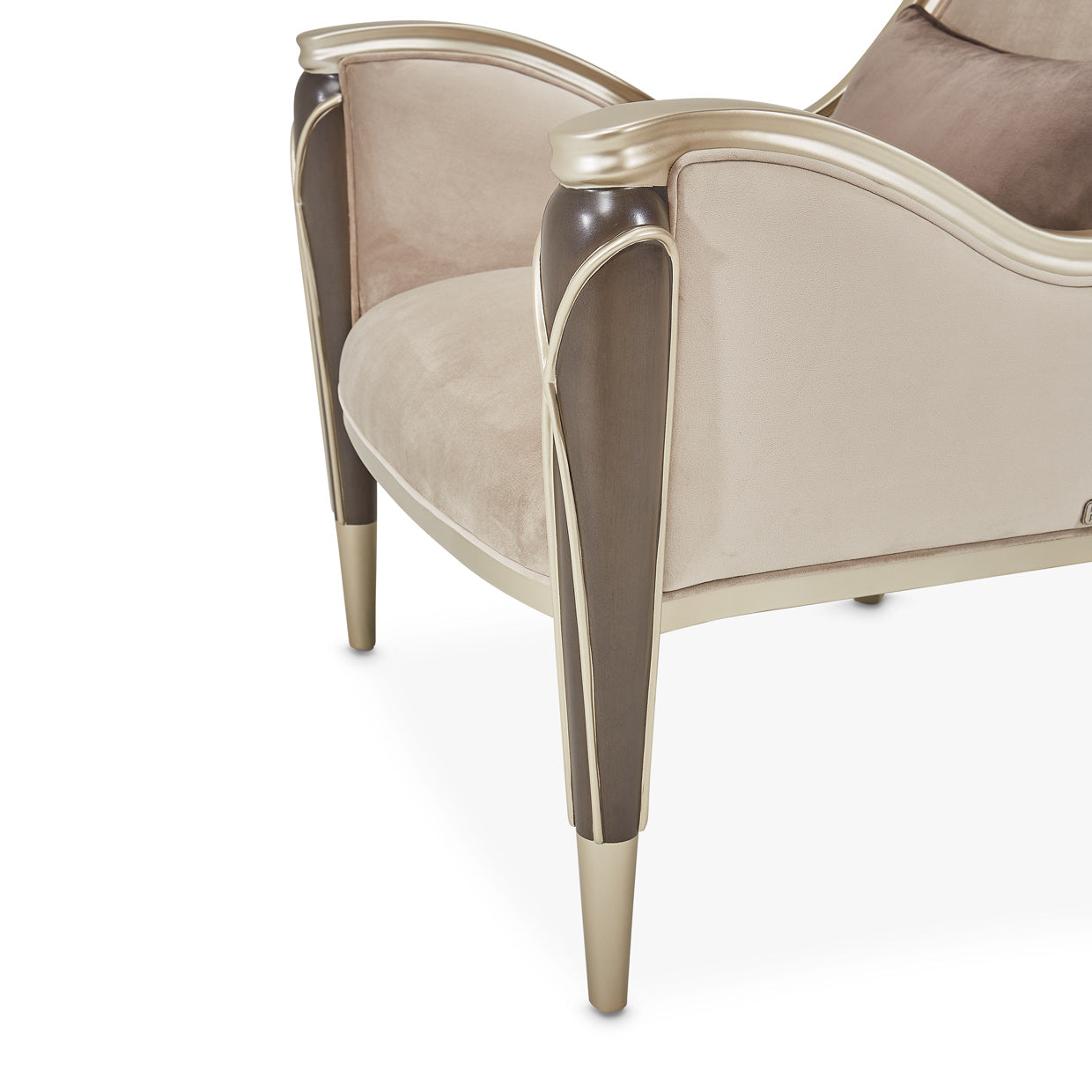 Michael Amini Villa Cherie Hazelnut Accent Chair