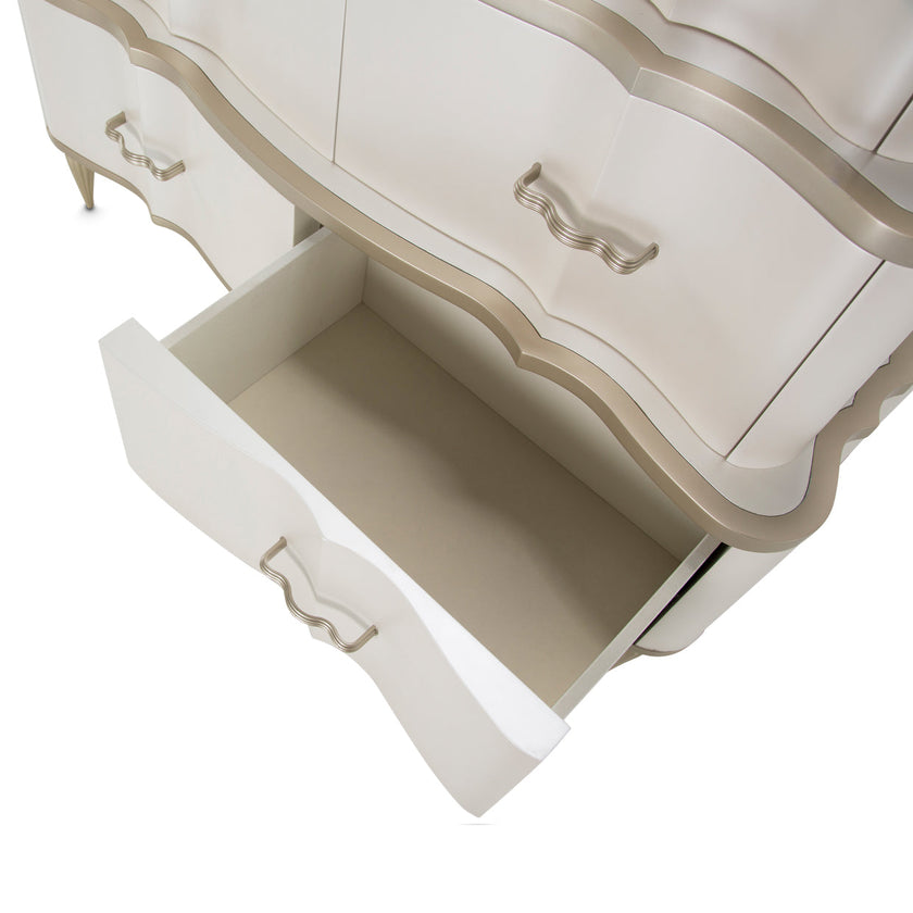 Michael Amini London Place Tiered 6 Drawer Storage Cabinets Chest