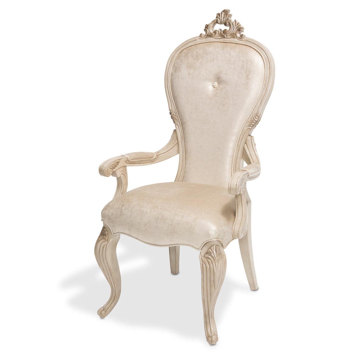 Michael Amini Platine De Royale Champagne Arm Chair - Set of 2