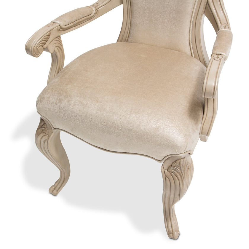Michael Amini Platine De Royale Champagne Arm Chair - Set of 2