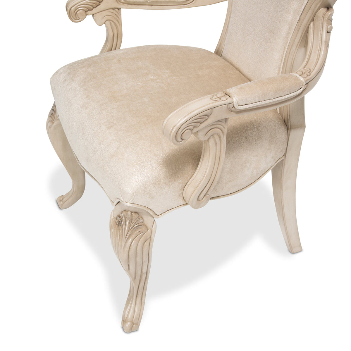 Michael Amini Platine De Royale Champagne Arm Chair - Set of 2