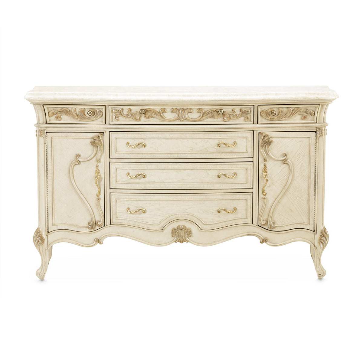 Michael Amini Platine De Royale Champagne Sideboard