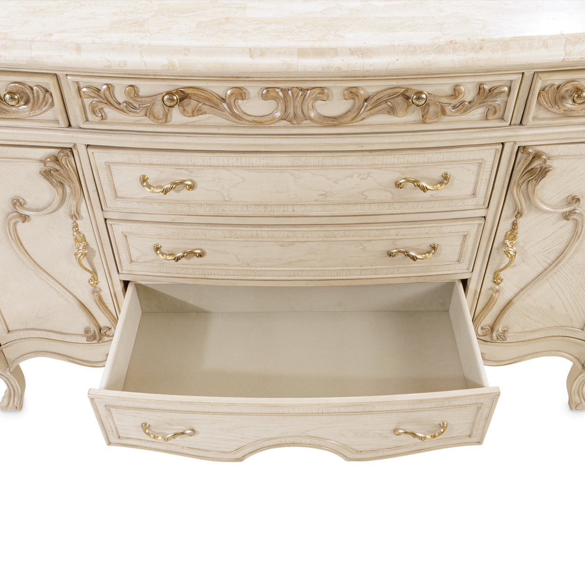 Michael Amini Platine De Royale Champagne Sideboard