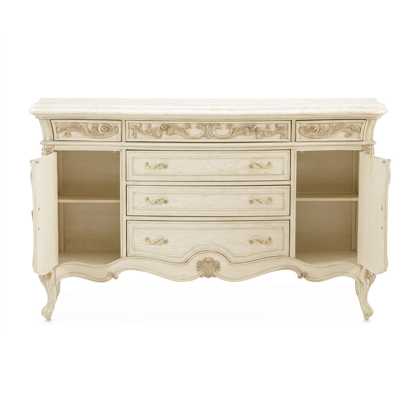 Michael Amini Platine De Royale Champagne Sideboard