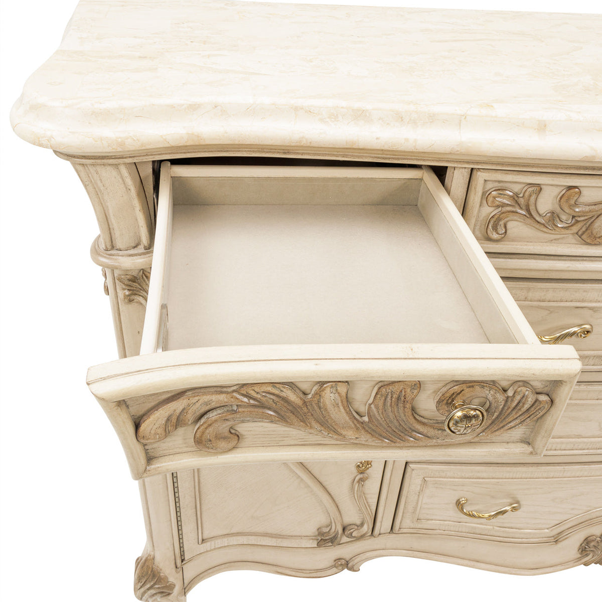 Michael Amini Platine De Royale Champagne Sideboard