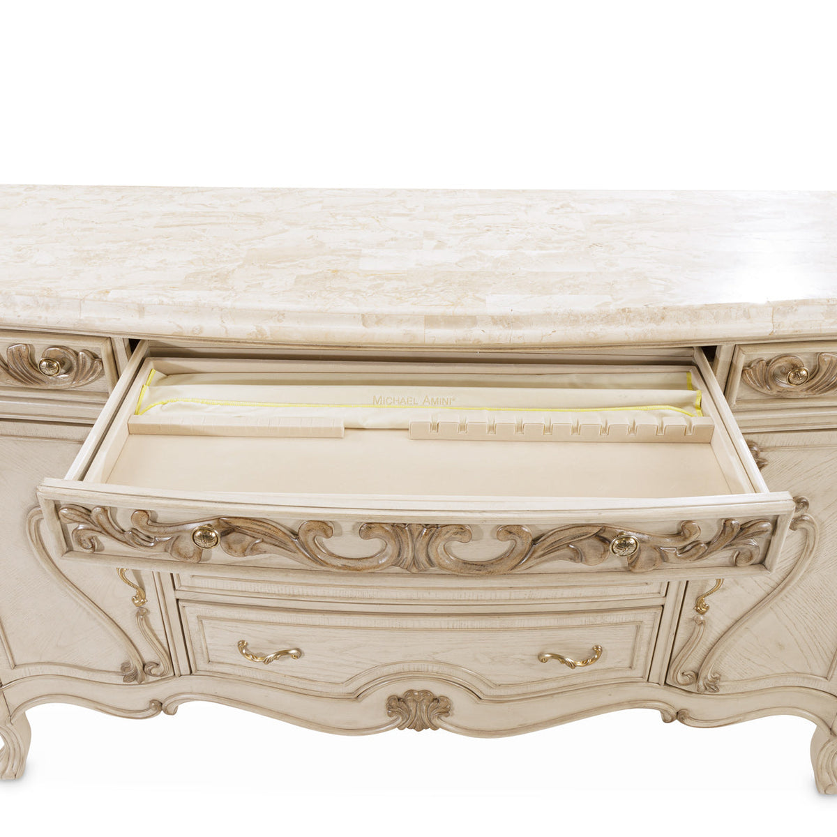 Michael Amini Platine De Royale Champagne Sideboard