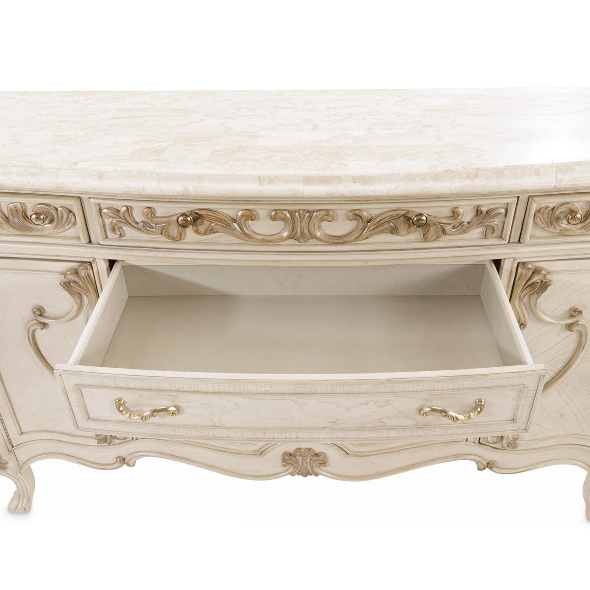 Michael Amini Platine De Royale Champagne Sideboard